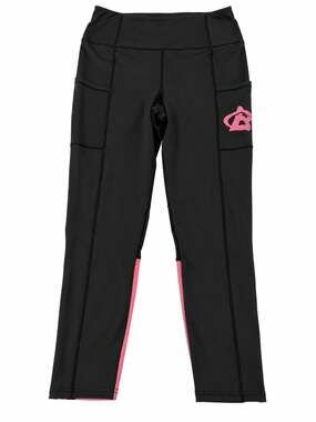 Bodybuilding.com Women’s XL Black Pink High Rise Workout Leggings Pockets